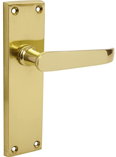 Designer Levers Victorian Straight Lever Door Handles, Antique Brass | For interior doors; supplied as a pair; for latch doors; long latch format.
