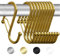 Blau Marité 10 Stück robuste S-Haken aus Metall, rutschfeste S-Haken mit Sicherheitsverschluss. Für Stangen bis zu 2 cm Durchmesser. Für Schränke, Bad, Küche und Garten.(MTL, Gold)