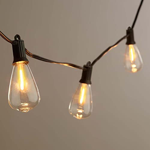 Kawaya Festoon Lights Outdoor Mains Powered, Garden String Lights Waterproof IP65 Shatterproof Vintage String Lights 7.6m with 12+1 Plastic Edison Bulbs for Backyard Porch Patio Bistro