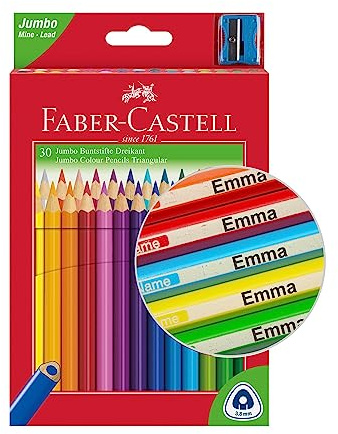 Faber Castell JUMBO Buntstifte mit Namen Gravur (30)