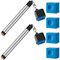 2 Stück Billardkreidehalter für Billard, 2-in-1 Queue-Kreidehalter, tragbarer Queue-Spitze, Pricker, Billardqueue-Spitze, Werkzeug mit 4 Stück Billardkreidewürfeln, Turnier, Hobby