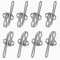 Curtains Hooks 100 Pcs Metal Curtain Hooks,Heavy Duty Curtain Hooks,Metal Curtain Header Tape Drapery Hooks Chrome Silver Rust Resistant.