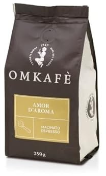 Omkafe Macinato Espresso - AMOR D'AROMA - gemahlen 250g - 92% Arabica Kaffee - 8% Robusta Kaffee