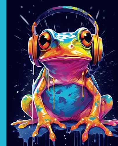 Composition Notebook - Journal – Diary: COLLEGE RULED NOTEBOOK | FROG | VIBRANT COLORS | RETRO | MUSIC | 120 PAGES | 7.5 x 9.25 INCHES | MATTE COVER | CREATIVE WRITING | JOURNALING | SCHOOL