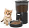 Balimo Futterautomat Katze 3L, Katzenfutter Automat mit Programmierbarer Timer, Futterautomaten für Katzen und Hunde,1 bis 6 Mahlzeiten pro Tag, mit Edelstahlschüssel, Schwarz