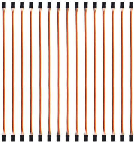 Lewttyer 3 Pin Cavo Di Prolunga Per Servo, Maschio A Femmina, 60 Core 22 Awg Jr Cavo Per Rc, Per Aerei Remoti (300 M/11,8 In 15 Pezzi)