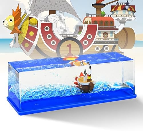 Kreuzfahrtschiff Fluid Drift Flasche, Unsinkbares Boot Kreative Acryl Fluid Drift Flasche, Tausend Sunny Schiff Collection Kreuzfahrtschiff Kippt Nie Drift Flasche für Tisch und Auto Dekoration