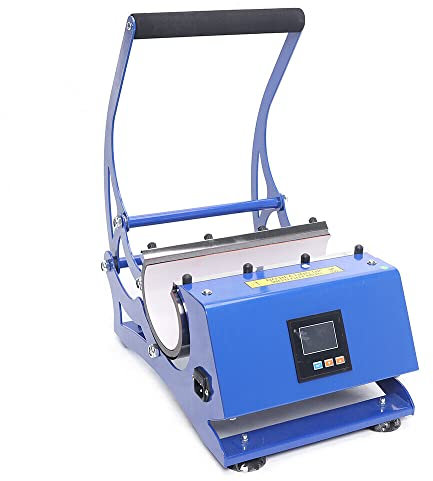 6 in 1 Tassen Presse Maschine,600W Mug Sublimationspresse 11-30 oz Heisspresse Becher Heißpresse Hitzepresse Transferpresse Bedrucken, mit 6 Untersetzer DIY