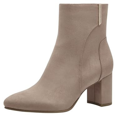 MARCO TOZZI by Guido Maria Kretschmer Damen Stiefeletten mit Absatz Elegant Spitz, Beige (Tan), 40 EU