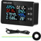 DEWIN Digitaler Stromzähler, KWS-AC301 Voltmeter Amperemeter Wattmeter Energiezähler mit Geschlossenem Transformator und Temperatursensor 0–100A AC 50–300V