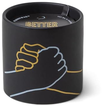 Paddywax Scented Candles in Matte Ceramic Impressions Collection Artisan Candle, 163g, Better Together