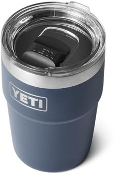 YETI Rambler 16 oz Stackable Tumbler, Vacuum Insulated, Stainless Steel with MagSlider Lid, Navy