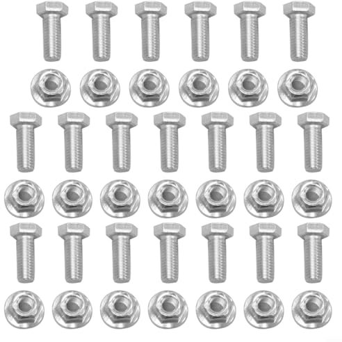 Emiif 20 Sets Schneckenscherenstifte Mutter und Bolzen Set für Honda HS1132, HS624, HS828, HS928 und HS724 Schneefräse