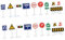 KONTONTY Ensemble De Jeux De Panneaux De Signalisation Routière Réalistes pour Le Jeu Imaginatif des Garçons Et des Filles
