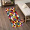 renoazul® Jute Back Geometric Triangle Runner Rug, 60 x 220 cm Washable Rug | Multi Kitchen Mats With Medium Pile - Ideal For Hallway, Corridor & Hall Runner