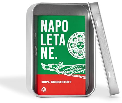 TS Spielkarten Napoletane, Scopa Kartenspiel mit Metalldose, 40 Karten | 40 Napoletane-Karten aus Kunststoff mit Metalldose, wasserfest und abwischbar, für Scopa, Briscola, Scopone und Tresette
