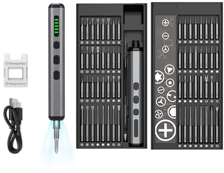 OLAZOL 68-in-1 Mini Precision Electric Screwdriver Set(Cordless), S2 Steel Magnetic Electronic Repair Tool For Eyeglasses, Electronics, Watches, Cell Phones, Laptops, Camera Repair