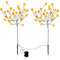 Spetebo LED Garten Stecker Herbstlaub warm weiß - 2er Set - Outdoor Deko Beleuchtung Baterie betrieben mit Timer