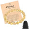 AYNKH Perlen Armbänder - Citrin Armband mit Naturstein Kristallen für Männer & Frauen - 8 MM Crystal Stretch einstellbares Angst Armband Schmuck Geschenk