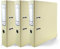 Netuno 3x Akten-Ordner Vanille glänzend DIN A4 Ekobox Premium Edition 2-Ring-Mechanik Ringorder A4 75 mm Kunststoff Ordner breit Büroordner Plastikordner Briefordner Ringmappe breiter Aktenordner