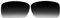 Verres de rechange pour lunettes de soleil polarisées Oakley Gascan S (Small), 1,5 mm, faciles à installer,, Gradient gris, 56.5*34.7mm