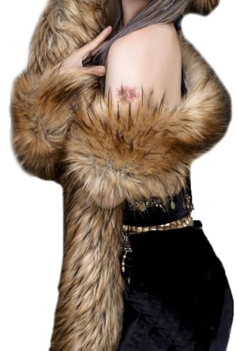 Kunstpelz Schal Stola Damen Lang Fellschal 180cm Kunstfuchspelz Kragen Winter Fellkragen Hochzeitsschal Pelz Brautstola Kunstfell Pelzkragen Kragenschal Pelzschal für Abendkleid Jacke Mantel