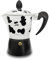 Generico GD LOVES YOUR HOME Caffettiera design effetto mucca moka 1 2 3 o 6 tazze macchina del caffè in alluminio per espresso idea regalo (2 TAZZA)