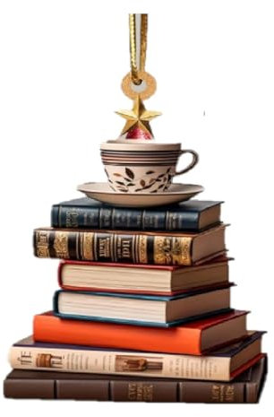 Weihnachtsdeko Weihnachtsbaum 2D Anhänger Weihnachten Bücher Acryl Deko Künstlicher Weihnachtsanhänger Innen Christmas Baumschmuck Aussen Klein Outdoor Weihnachtsdekoration (D)