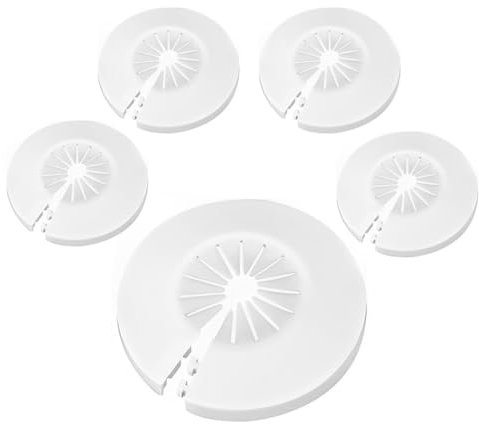 WeddHuis 5 Stück Heizungsrohr Rosette, Klapprosette Rohrabdeckung für Warm- und Kaltwasserrohre, Gasrohre und Leitungsrohre, Universal 30-55 mm, Weiß