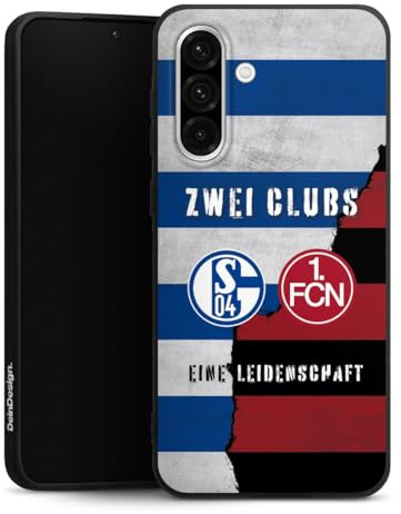 DeinDesign Premium Silikon Hülle kompatibel mit Samsung Galaxy A56 5G Handyhülle schwarz Case FC Schalke 04 1. FC Nürnberg Freundschaft
