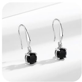 925 Sterling Silber Ohrhänger mit Geburtsstein Hypoallergen für Frauen Kleiner Goldener Reifen Geschenk für Freundin Geburtstag Ohrstecker, Einheitsgröße, Artikel + weniger als 1 lb Artikel + weniger