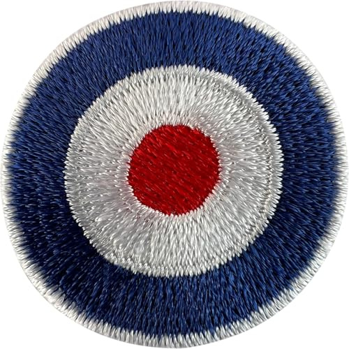 Mini MOD Target Patch zum Aufbügeln oder Aufnähen, kleines gesticktes Abzeichen der Royal Air Force