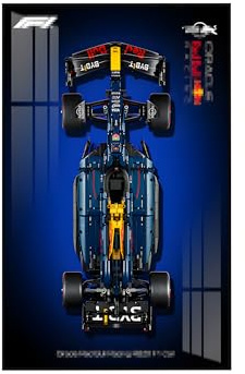 LEGO Technic 42206 Red Bull RB20 F1 Autowandschild, kompatibel mit Le/Go Car Display, Geschenkideen für Liebhaber von Lego Fahrzeug Wandhalterungen, nur das Schild