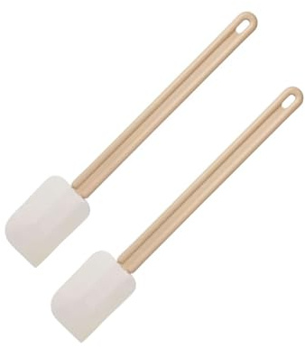 Fackelmann 9316550 Teigschaber, Backspachtel, Gesamtlänge 42 cm, Griff aus Kunstharz, 2 Stück