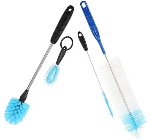 Brosse de Nettoyage de Longue Poignée pour Bouteilles et Tasses | Ensemble 1 Set, Éponge, Prise Confortable, Rangement Compact, Gain de Place
