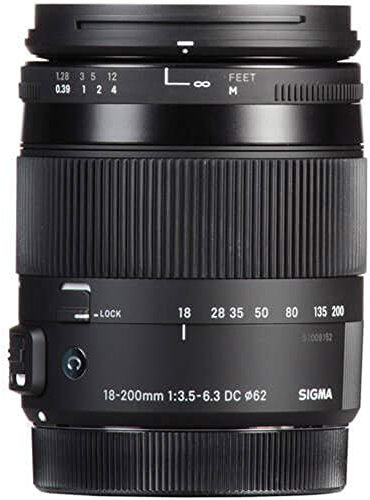 Sigma - Objetivo estabilizador 18-200 mm f/3,5-6,3 DC OS (rosca para filtro de 72 mm) para Canon DSLR con sensores APS-C