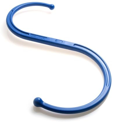 Airex Backnobber II, Massage Tool for Muscle Therapy, Trigger Point Release, S Shape Massager, Blue