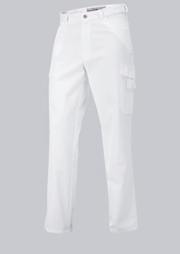 BP 1641-558-21-3XLn Unisex-Jeans, Jeans-Stil mit mehreren Taschen, 245,00 g/m² Stoffmischung, weiß, 3XLn