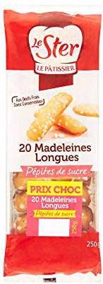 Le Ster Madeleines Longues aux Pépites de Sucre, 250g