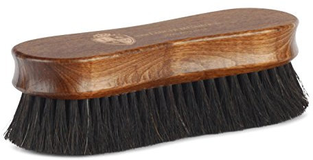 Langer & Messmer Premium Schuhbürste aus feinem Rosshaar zum effektiven Polieren Ihrer Schuhe - Die Polierbürste für die professionelle Schuhpflege - Einzeln oder im 2er Set