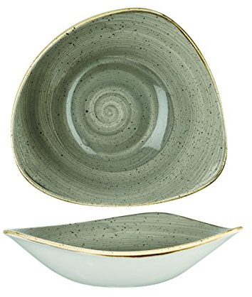 Churchill Stonecast -Triangle Bowl Schüssel- 60cl, Farbe wählbar (Peppercorn Grey)