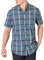 Amazon Essentials Chemise en Popeline à Manches Courtes Coupe Régulière Homme, Bleu Jean Grand Plaid, XXL