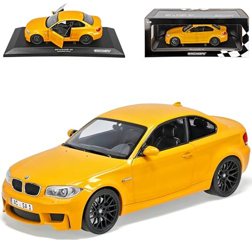 B*M*W 1er 1M M E82 Coupe Gelb 2007-2013 1/18 Minichamps Modell Auto