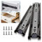 YENUO Full Extension Drawer Runners 250 300 350 400 450 500 550 600mm Ball Bearing Metal Black Slides Rails Track Guide Glides Heavy Duty 45kg 1 Pair (Basic -1 Pair, 24 inch(600mm))