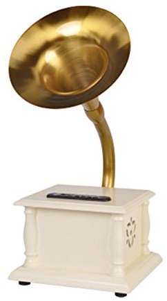 LXLTLB Subwoofer avec Caisson de Basses Gramophone Phonographe de Style Classique Rétro Haut-Parleur de Cinéma Maison pour Téléphone Portable de Télévision pour Ordinateur Portable de Bureau
