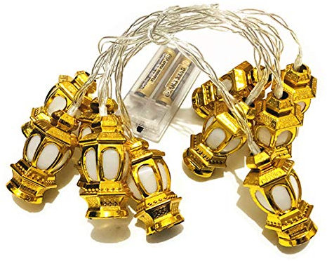 N-B Szaerfa 3 Meters LED Muslim Ramadan String Light Battery Operated Eid Lanterns String Light LED Fairy Lamp for Home Festival Parties