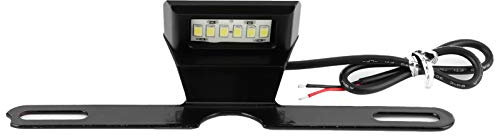 Universal Motorrad Nummernschildbeleuchtung Rückleuchte 6 LEDs Beleuchtung für Heckmontage (schwarz)