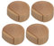 Fermaporta - Fermaporta adesivo in legno per pavimenti in parquet (faggio naturale) - Discreto ed elegante - Confezione da 4 pezzi