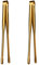 Lurrose Serving Tong 2 Stücke Koreanisch- Japanischer Grill Zangen Steakzangen Edelstahl Langer Grill Pinzette Zangen Grill Clip Zangen für BBQ Kochen Meeresfutter Goldene Chef Tong