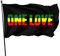 Freedom Flagge, One Love with Rasta, 91 x 152 cm, 100 Stück, einlagig, Polyester, 91 x 152 cm